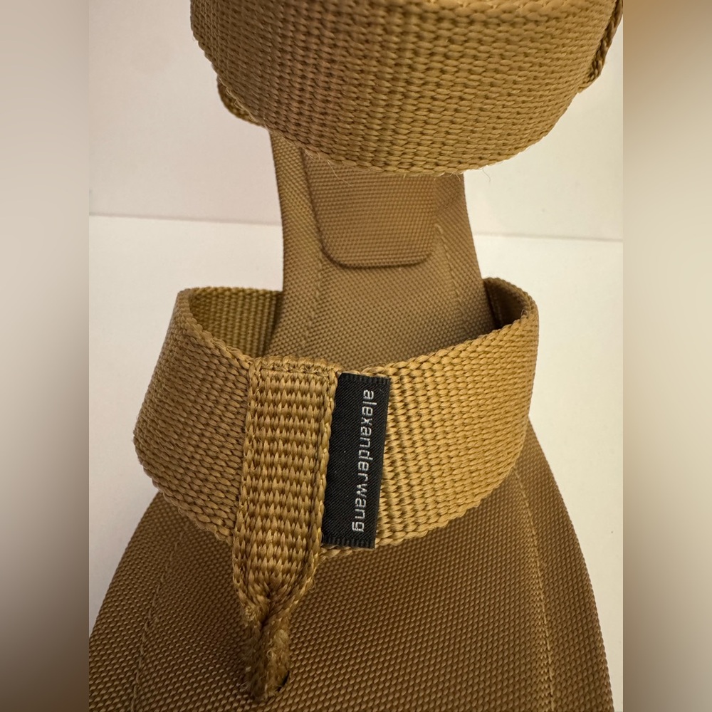 Alexander Wang Julie Lug Sport Thong Sandal Webbing in Sand - Picture 9 of 13